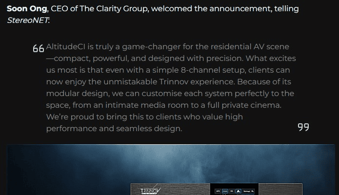 Trinnov StereoNet 27 Aug